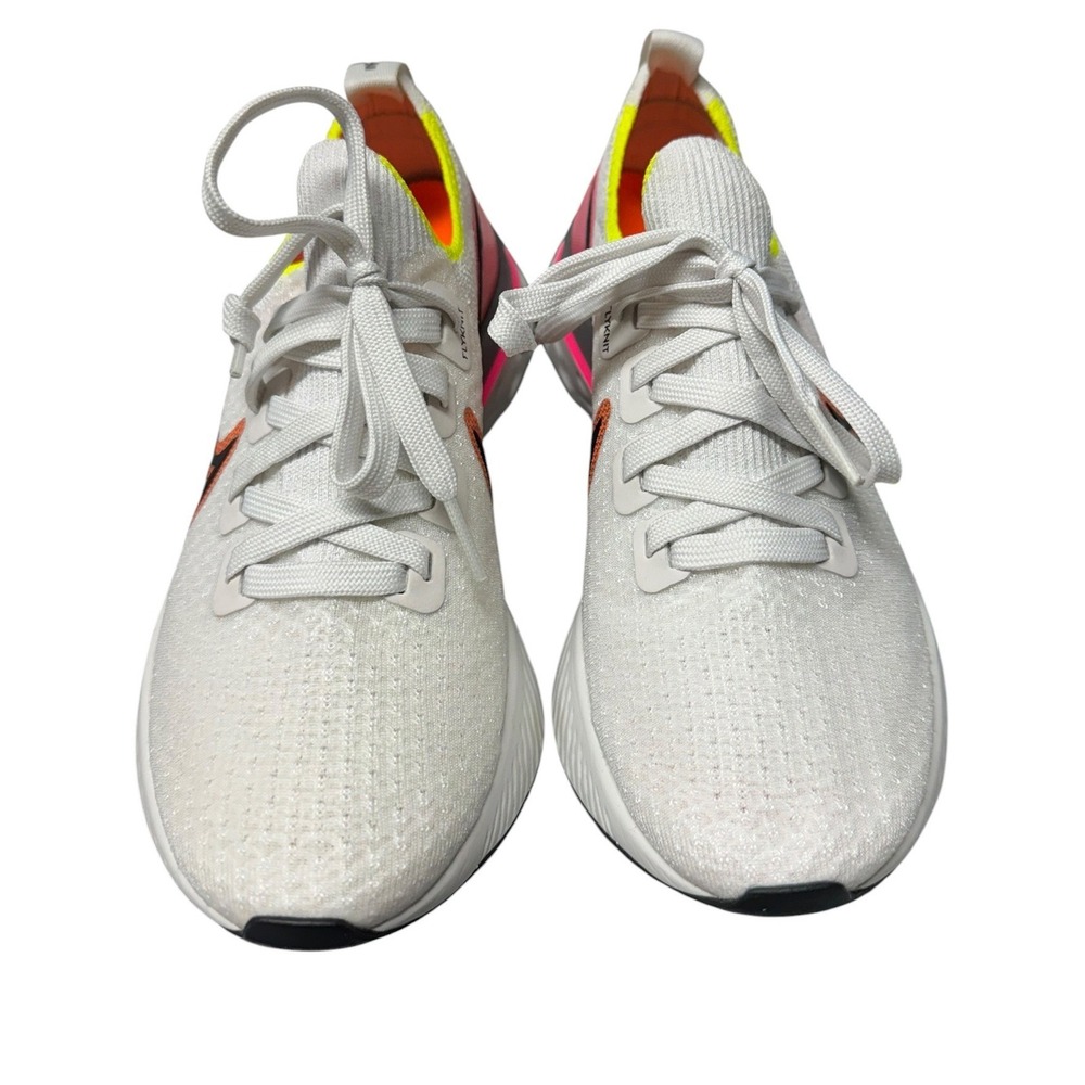 Nike React Infinity Run Flyknit 2 Platinum Pink Black Orange Size 6 New